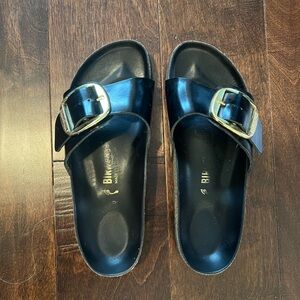 Birkenstock Madrid Big Buckle Black Patent